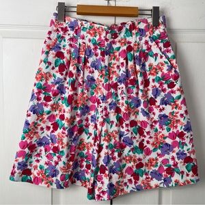 Floral 90s High Waisted Shorts